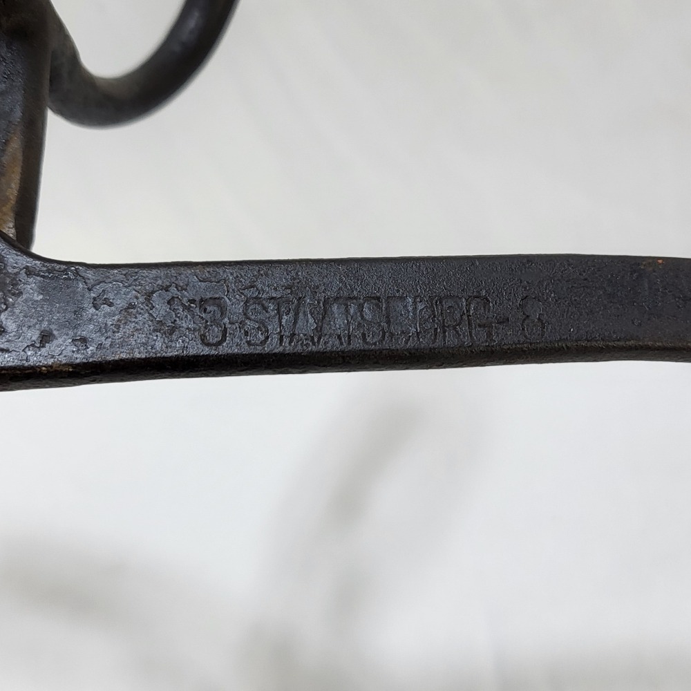 Antique Staatsburg NY Ice Block Tongs 17in Iron Ice Harvesting Tool Primitive - Picture 8 of 14